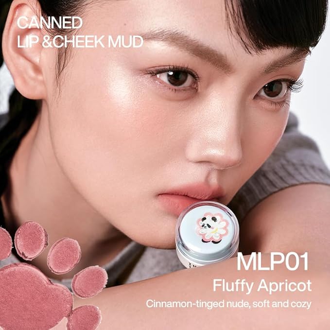 INTO YOU x M.Lan Panda The Color Mixer Set Limited Edition - 7 pieces Makeup Box Sets, Matte Lipstick + Canned Lip Mud + Blush & Highlight Duo + Cushion Foundation + Gift Bundle, L02 Set