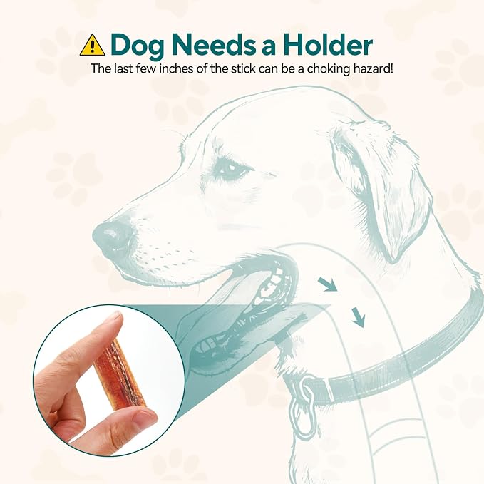 LIFLIX 2 in 1 Interactive Treat Dispensing Dog Toys, Bully Stick Holder, Adjustable Dog Treat Holder for Medium & Large Dogs, Safety Device to Prevent Choking, Green