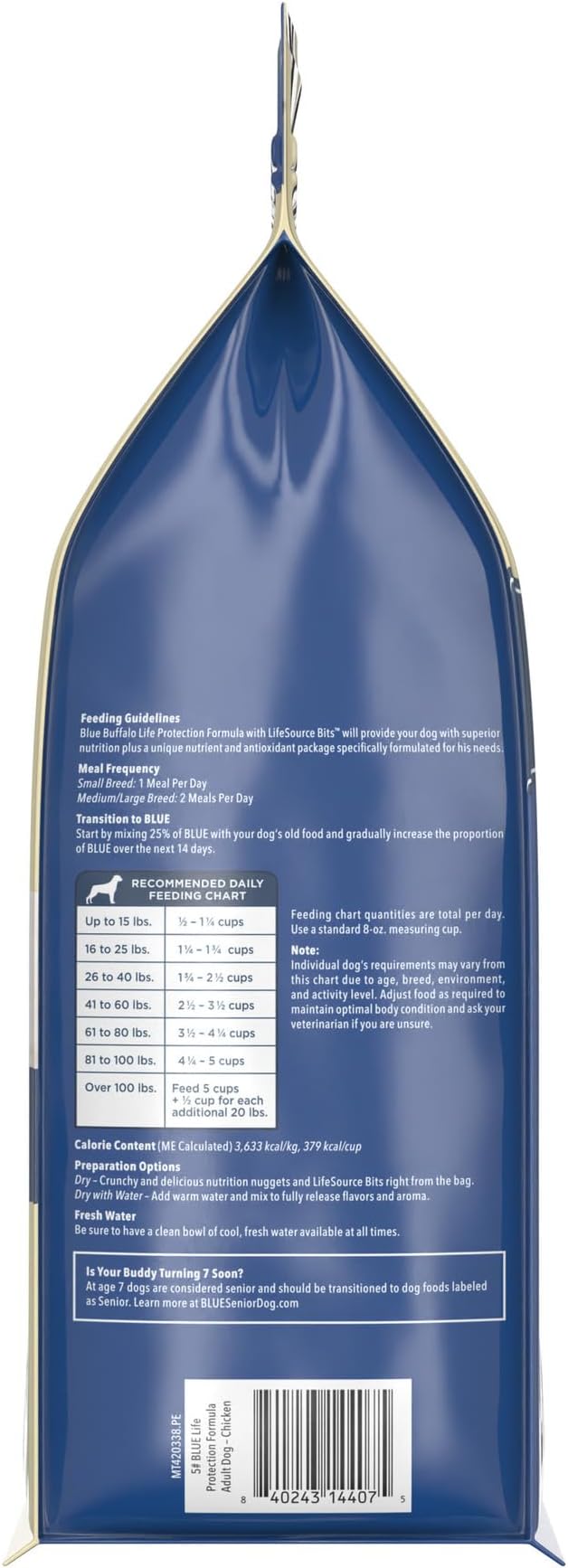 Blue Buffalo Life Protection Formula Chicken Adult Dry Dog Food, 5 lb | Real Chicken #1 Ingredient, Supports Immunity with Antioxidant-Rich LifeSource Bits, Promotes Healthy Muscle Development