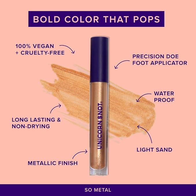 UNICORN SNOT Glitter Gel & Glitter Liquid Metal Lip Paint Bundle - Makeup for Festivals, Raves, Anime Cosplay - Safe for Face, Easy Application & Removal (Bling & Dune)