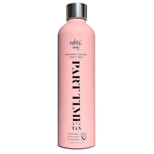 ed&i PART TIME Self Tanner With Natural DHA Whiskey Cacao, Self Tanning for Women, Natural Long Lasting Body Sunless Tan, Leg Tanner for Women, Buildable Golden Glow Tanning Products, 8.45 oz