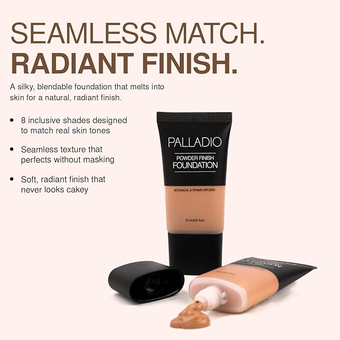 Palladio Liquid Foundation, Porcelain, 0.91 Oz