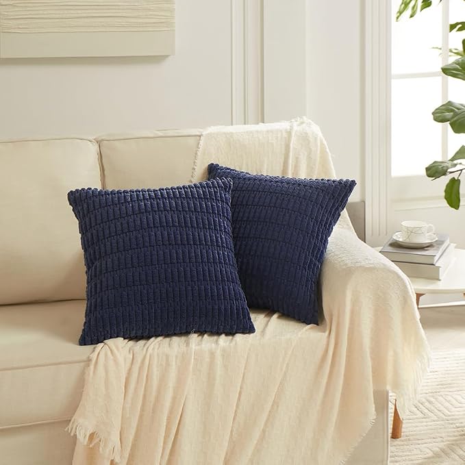 Fancy Homi 4 Packs Decorative Throw Pillow Covers for Living Room Couch Bed, Modern Farmhouse Boho Home Décor Accent Cushion Case, 14" x 14", Dark Gray