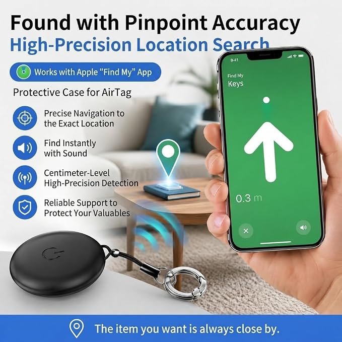 Smart Pet Tracker AirTags & Collars Set (2 Pack),for Apple Find My Certified Bluetooth Item Finder for Cats and Small Dogs, Waterproof GPS-Style Locator Tag with Replaceable Battery(Black)