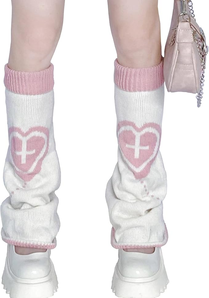 Sexybody Women's Leg Warmers Fashion Knit Warmers Long Socks Cute Y2K Kawaii Japanese Lolita Harajuku Accessories for Girls