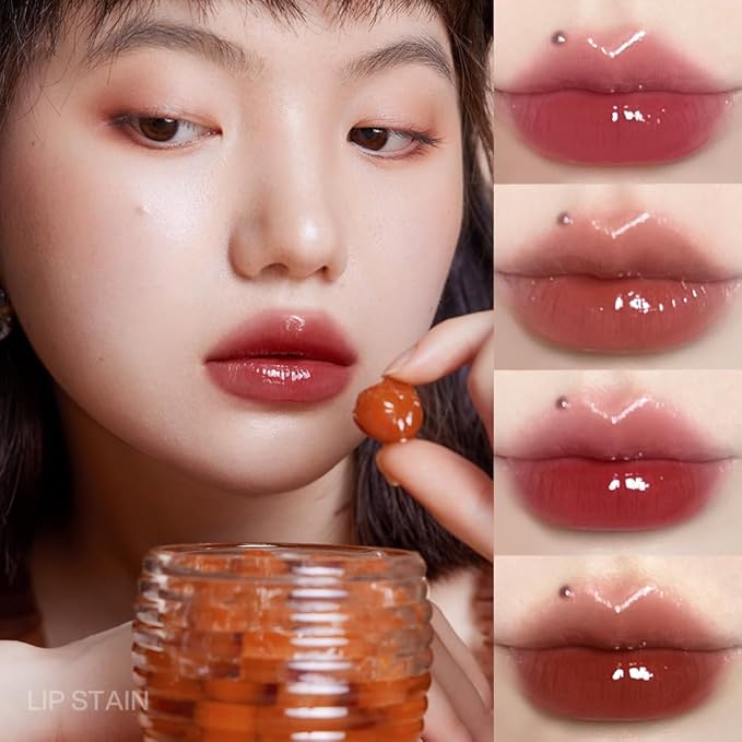 INTO YOU Lip Stain Long Lasting, Lip Gloss, Lip Tint, Lip Plumper Gloss, Glitter Lip Gloss, Liquid Lipstick, Vivid Color, Smudge-Proof, Lightweight, Naturally Moisturizing, Lip Oil For Dry Lips (G03)