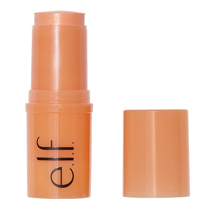 e.l.f. Daily Dew Stick, Cooling Highlighter Stick For Dewy Skin, Gives Your Complexion A Radiant Glow, Vegan & Cruelty-Free, Tangerine Kiss