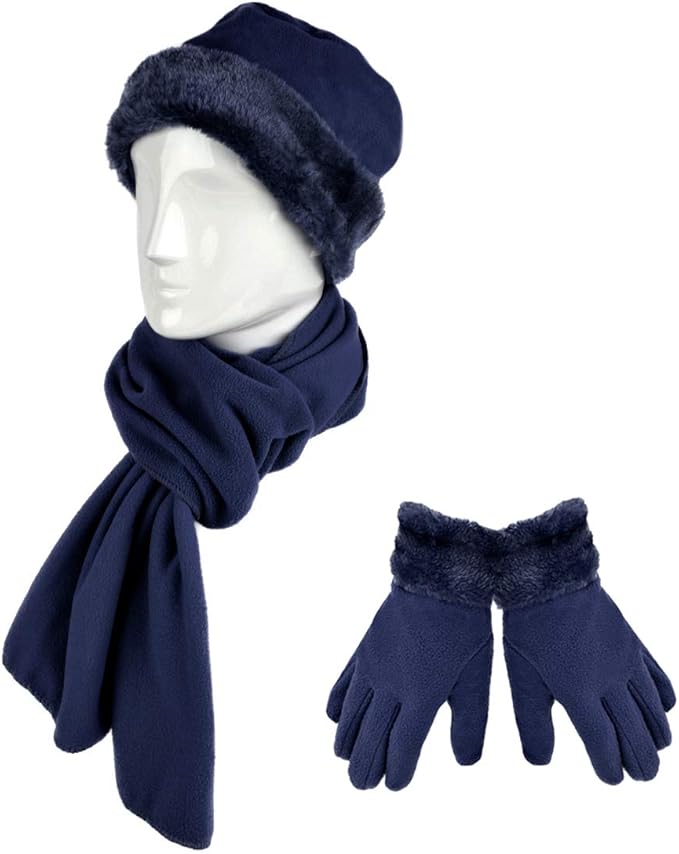 boxed-gifts Women's Warm Fleece Winter - Women's Hat and Glove Set + Hats Gloves Scarves for Women