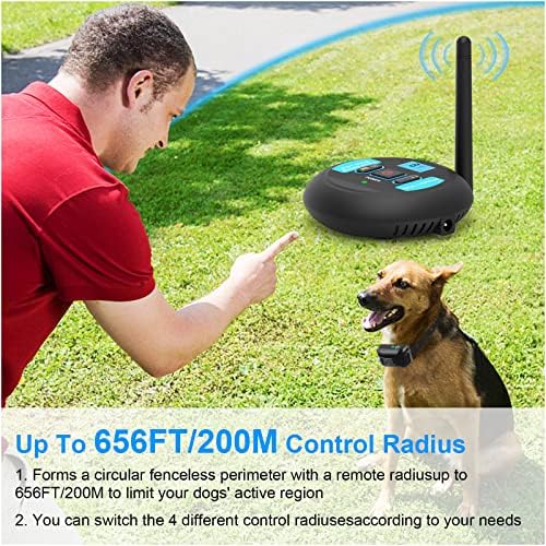 Wireless Dog Fence Collar, Waterproof Rechargeable for Stubborn Dogs