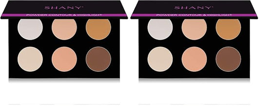 SHANY Powder Contour & Highlighter Sculpting Palette - Layer 3 - Refill for the 6 Layer Mini Masterpiece Collection Makeup Set (Pack of 2)
