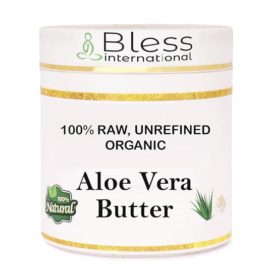 Organic Raw Aloe Vera Butter 100% Pure,Natural & Unrefined| Skin Moisturizer For Face, Body & Hair| 1 LBS/450 GM Ivory / White Grade A | DIY Creams, Balms, Lotions, Soaps| Softens Dry & Tough Skin