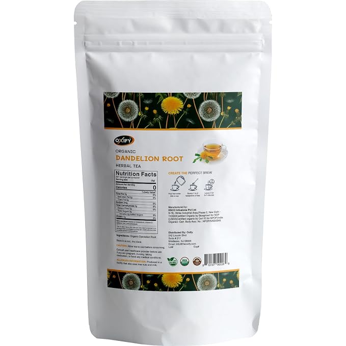 OxifyOrganic Dandelion Root Herbal Loose Tea- 16 oz (16 oz, Dandelion Root)