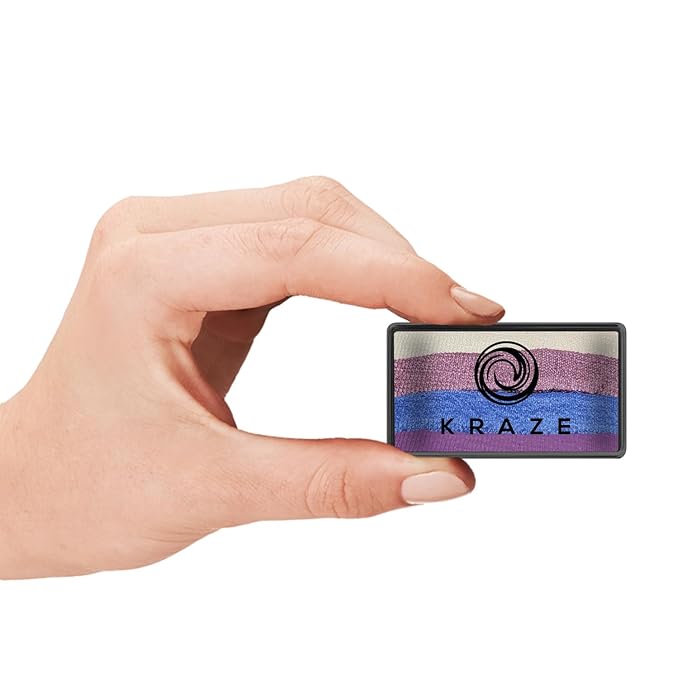 Kraze FX Dome Stroke - Fairydust (25 gm), Professional 1-Stroke Split Cake, Hypoallergenic, Non-Toxic, Water Activated Face & Body Painting Makeup Supplies for Sensitive Skin, Kid Safe, Adults