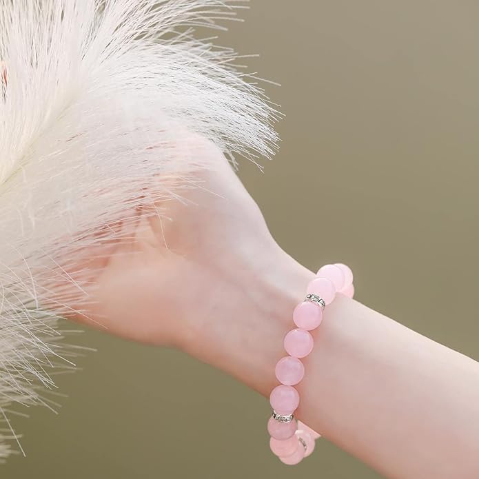 Healing Bracelet For Women Anxiety Crystal Bracelet Chakra Beaded Bracelets Rose Quartz Crystals And Healing Stones Yoga Bead Bracelet Calming Stretch Bracelet Stress Relief Gifts For Women