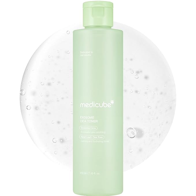 medicube Exosome Cica Toner | Daily Soothing Toner With Exosome Cica, Heartleaf, Tea Tree, 12 Kinds of Cica | Low Irritation, Sebum care Korean Skin Care, for Stressed Skin (210ml / 7.10 fl.oz.)