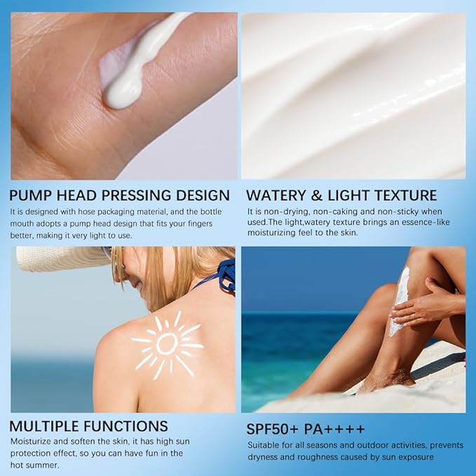Centella Sunscreen SPF 50 PA++++, Hyalu Cica Water-Fit Sun Serum, Lightweight Sunscreen with Centella Asiatica, Hydrating & Non-Greasy Sun Protection for Sensitive Skin