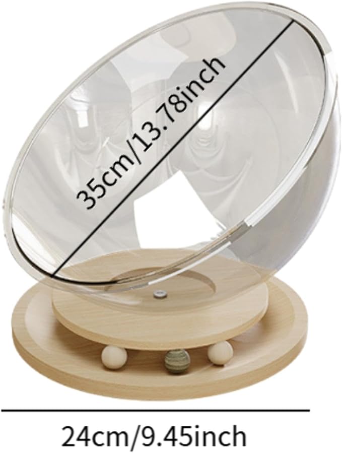 Space Capsule Cat Bed, Pet Furniture, Easy Cleaning, Universal Small Pets Activity Centre Bed Toy, Sleeping Nest for Cats, Solid Wood L