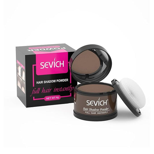 Sevich Hairline Powder,Instantly Conceals Hair Loss, Root Touch up Powder, Hair Shadow Toppers for Women & Men, Touch Up for Thinning Gray Hair, Windproof & Sweatproof,Medium brown