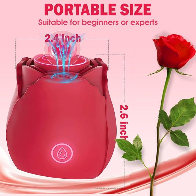 Rose Toy Clit Sucker Rose Sex Adult Toy Vibrator for Women Dildo Handheld Tool as Gift D-08