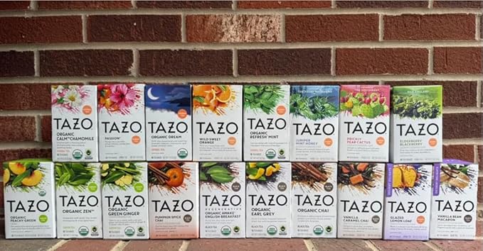 Tazo 168 Tea Bags Sampler Assortment Variety Pack Gift Box | 42 Count - Pack of 4, 14 Different Flavors for Him Women Men Tea Lovers Couples Family Friends Coworker