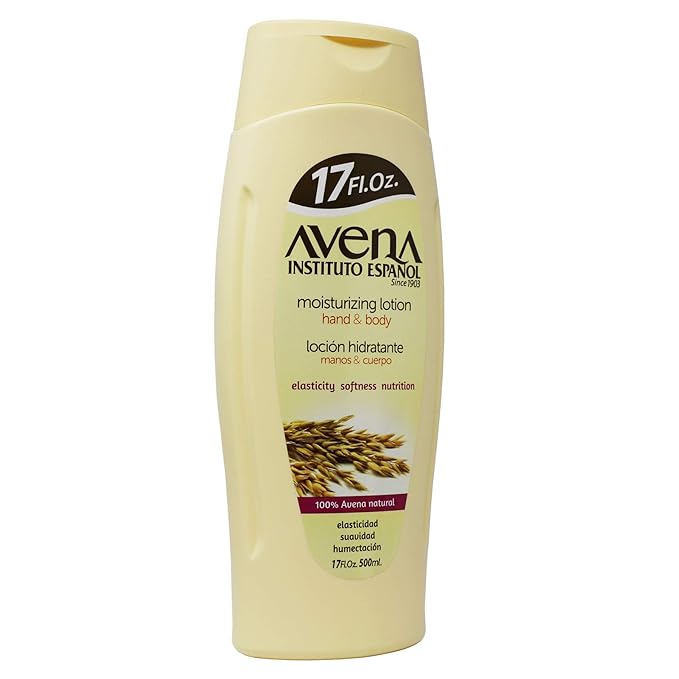 Avena Instituto Espanol Moisturizing Hand and Body Lotion, Helps Moisture Soften and Nourish your skin, 2-pack Of 17 FL Oz, 2 Bottles