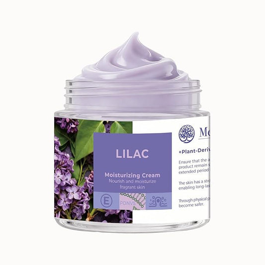 Moisturizing Cream - 200ml Hydrating Body & Face Moisturizer with Shea Butter & Sweet Almond Oil, Vitamin E for Nourishing & Brightening Skin, Long-Lasting Moisturization. (Lilac)