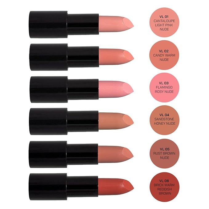 Radiant Professional Advanced Care Lipstick - Ultra Nourishing, Moisturizing Long Lasting Matte Lipstick With Vitamin E- UVA UVB Filters For Sun Protection- VELVET (04 SANDSTONE - HONEY NUDE)