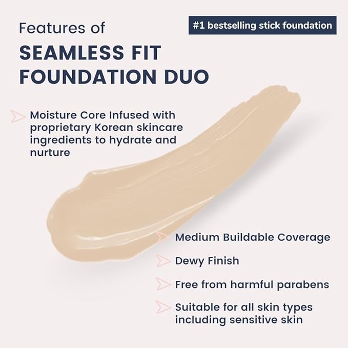 SIIA Cosmetics Seamless Fit Foundation Duo in SW01 Ivory