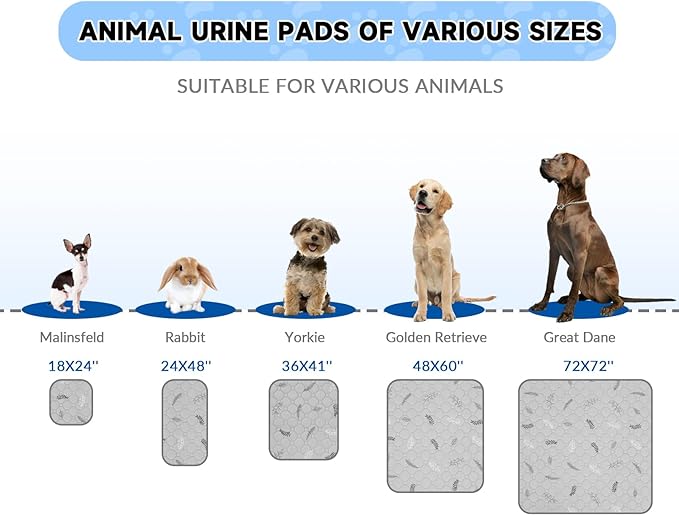 Sunheir Washable Pee Pads for Dogs 2-Pack Reusable Puppy Pads Pet Training Pads, Waterproof Dog Pee Pads for Crate, Whelping Pad, Non-Slip Protects Against Urine Leakage (Leaves - Light Grey, 31x36)