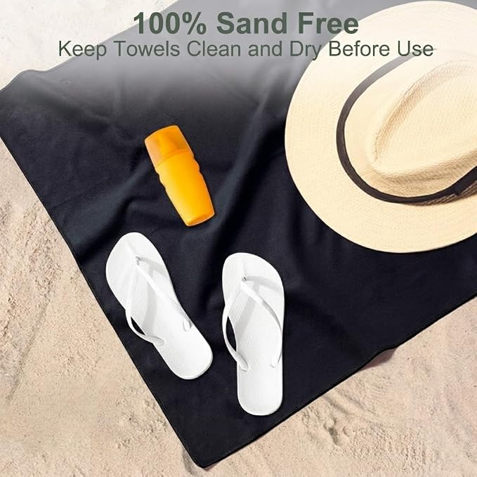 Aegero Camping Towel,2 Pack Microfiber Travel Sports Towel,Quick Dry-Super Absorbent-Ultra Compact-Ultra Soft-Lightweight.Suitable for Gym,Yoga,Trip,Beach,Shower,Backpacking,Pool(Black)