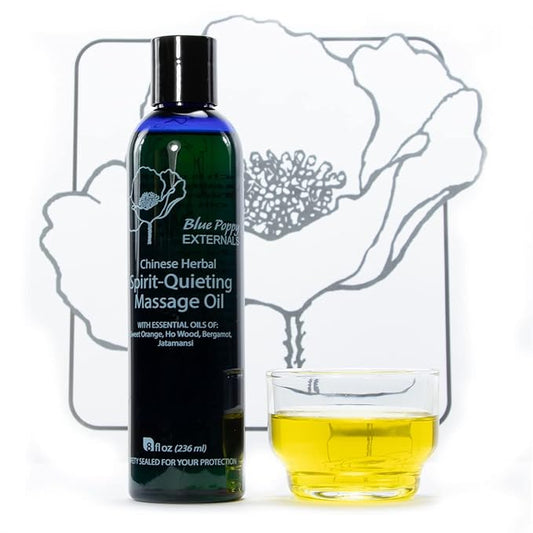 Spirit Quieting Massage Oil (8 Fl Oz) - Blue Poppy