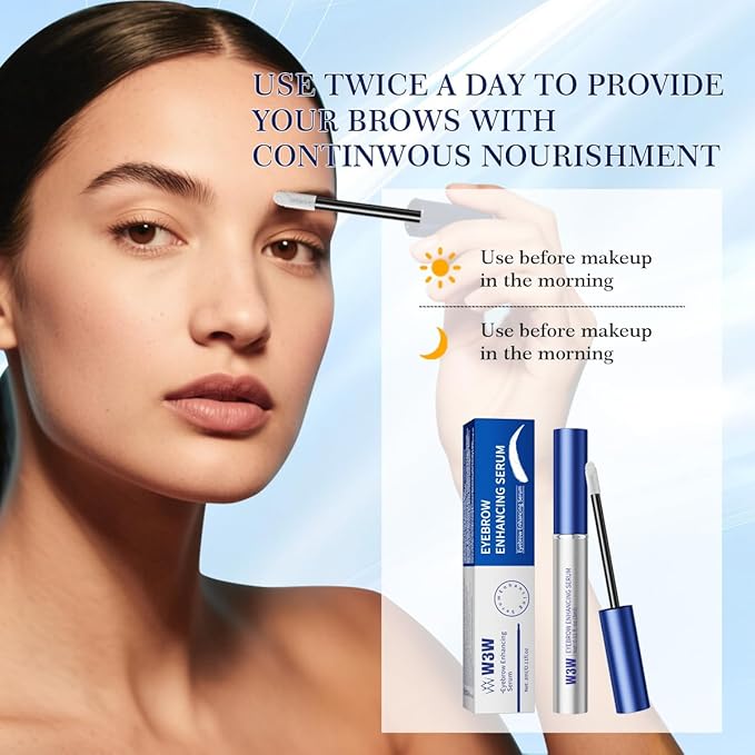 Eyebrow Growth Serum，Eyebrow Serum to Grow Brows 3ML,To Boost Longer Fuller and Thicker Looking Eyebrows,No Prostaglandins, Vegan & Non‑Irritating