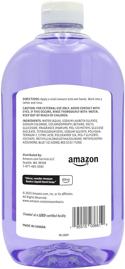 Amazon Basics Original Fresh Liquid Hand Soap, Moisturizing Formula, Phthalate & Paraben-Free, 32 Fl Oz (Pack of 2) (Previously Solimo)