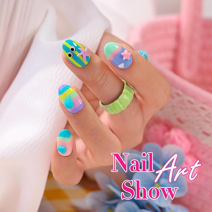Double Rhythm 6 Pcs 15 ML Gel Polish Set Same Color Same Bottle Soak Off Gel Polish Kit Nail Art Manicure Salon DIY at Home for Women (Pastel Mint Green Yellow Pink Blue Teal-T6-89)