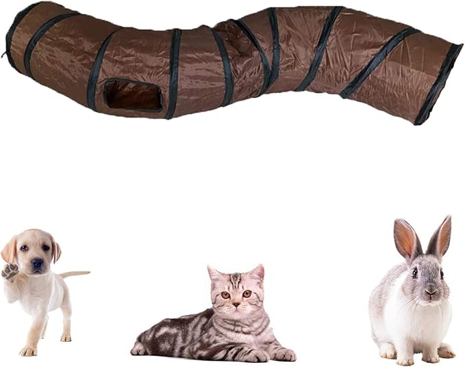 iCAGY Cat Tunnel Toys for Indoor Cats Kittens Rabbits, Pet Toy Play Tunnels