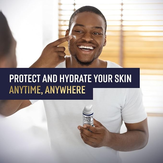 Mens Face Moisturizer - Deep Hydrating & Anti Aging Mens Lotion | Made in Europe | Vitamin C+E, Elastin, Hyaluronic 4D - Face Cream for Daily Use - Eye, Face & Neck Skin Care