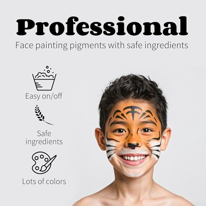 146 Colors Professional Face Painting Kit for Kids & Adults, Non Toxic Water Based Split Cake Face Paint Palette 36 x 10gm + 6 Sequins Gels,One Stroke Rainbow Body Paint Set for Halloween & Christmas