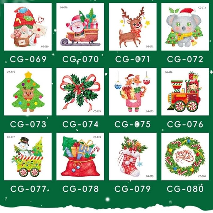 Christmas Temporary Tattoos for Kids and Adults, Holiday Santa Reindeer Snowflake Body Stickers, Xmas Party Favors Decorations.06