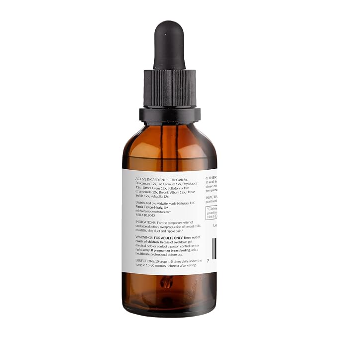 Milky Way from Midwife Made Naturals-All Natural Homeopathic Remedy Drops for Breastfeeding. Non-Toxic, Non-GMO,2 FL.OZ. Gotas Homeopaticas Para Amamantar