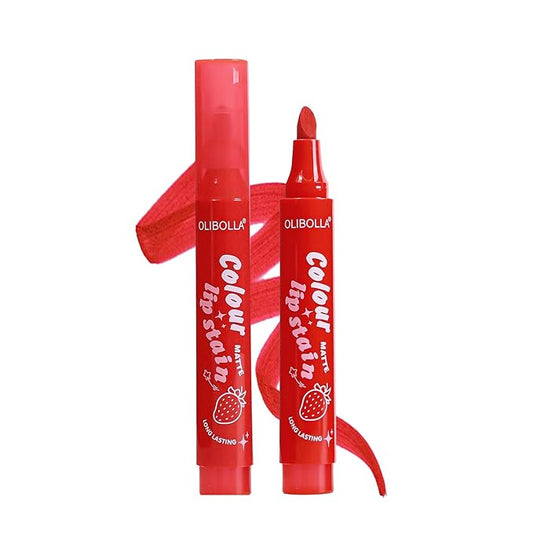 Matte Lip Stain Pen - Transfer Proof & Waterproof Lip Liner, Velvety Smooth, Highly Pigmented Full Coverage, All Day Wear (0.12 fl.oz)