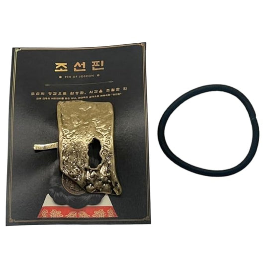 ThinkerValue Pin of Joseon - Korean Traditional Style Hairpin Accessory, Hair Clips, Alloy Base with Gold Plating, Ideal for Gifts or Souvenirs (Texture Gold)