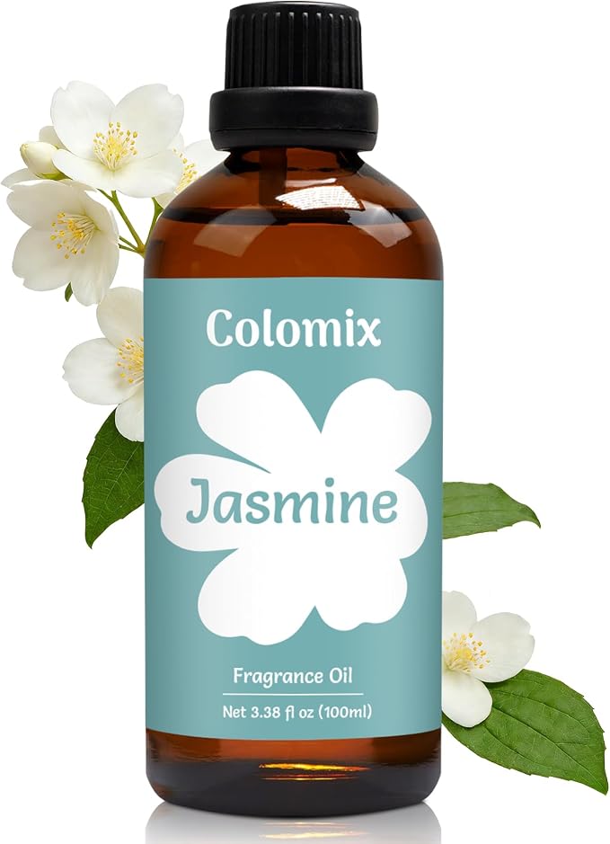 3.38 Fl.Oz Fragrance Oil, Premium Jasmine Oil for Soap Supplies, Candle Making and More DIY Projects, Essential Oils for Diffusers for Home, Soft Floral Scent Oils, Spring Aroma Oil Gifts