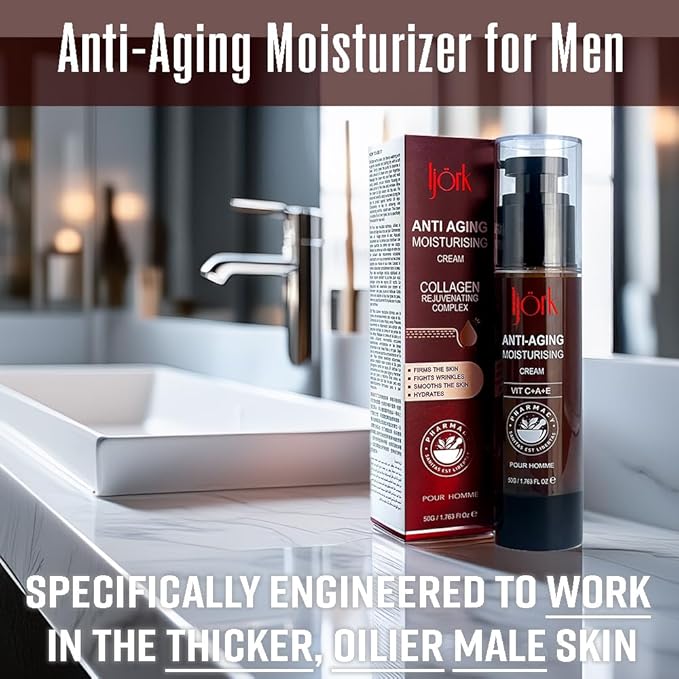 Men’s Anti-Aging Cream for Face and Neck | Male Anti Wrinkles Cream for Face, Neck and Hand.