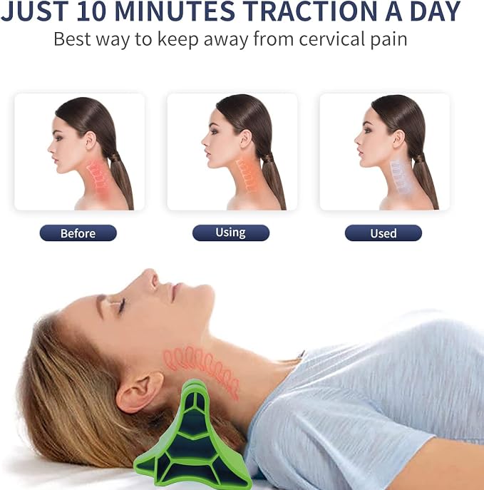Occipital Release Tool, Portable Cervical Vertebra Suboccipital Release Device, Handheld Deep Muscle Trigger Acupressure Point Massager, Pain Relief for Headache Migraine Neck Shoulders Back (Green)