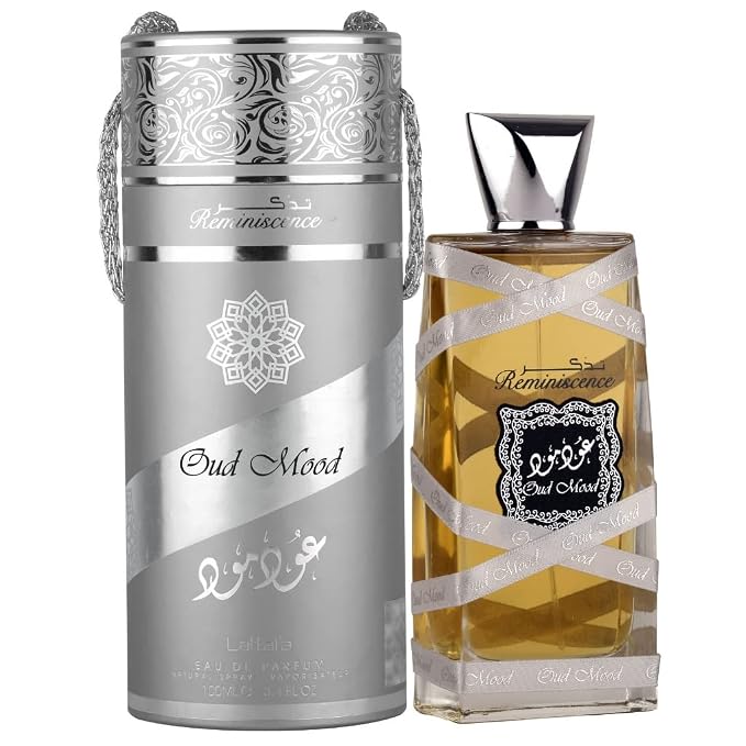 Lattafa Oud Mood Reminiscence for Unisex Eau de Parfum Spray, 3.4 Ounce (Pack of 2)