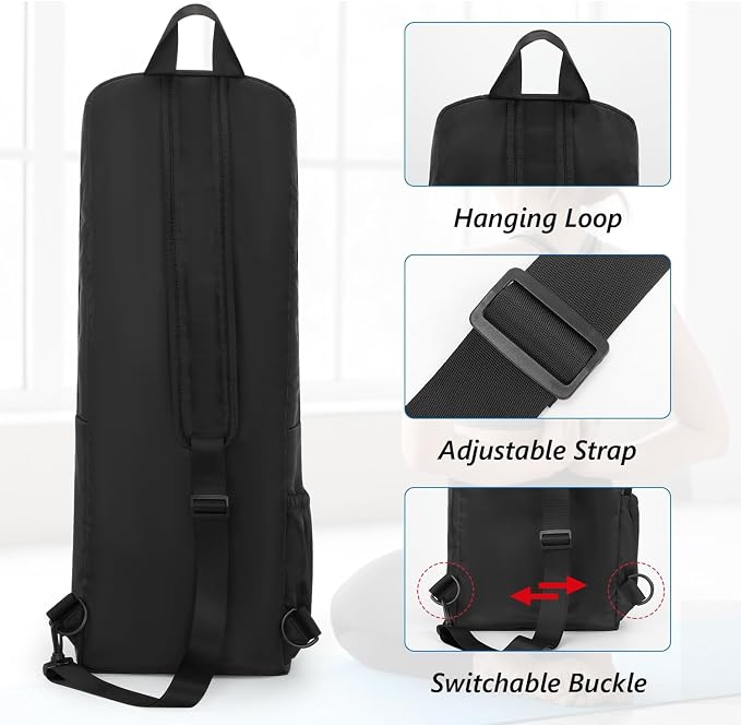 VISEMAN Yoga Mat Bag Carrier Waterproof Yoga Backpack with Multi Pockets, Lightweight Adjustable Yoga Bag for Mat, Yoga Blocks, Yoga Accessories