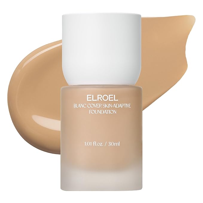 Blanc Cover Skin Foundation - K-Beauty Skincare Liquid Foundation Makeup with Panax Ginseng, Niacinamide & Collagen - Lightweight, Buildable 24HR Hydrating Wear 1.01 Fl Oz (#330)