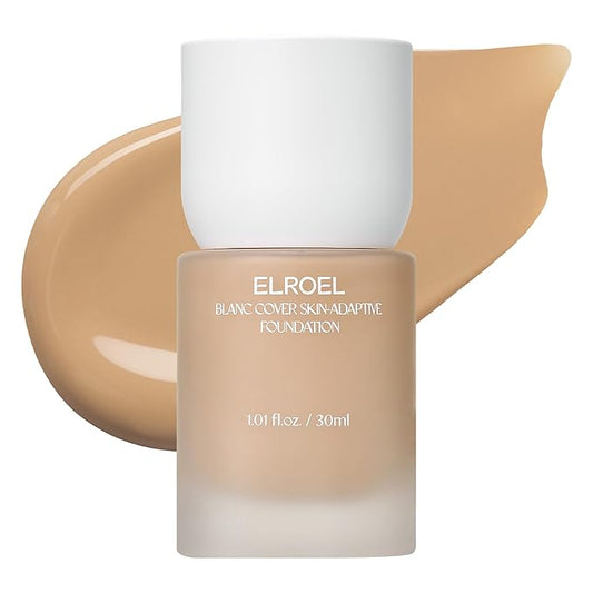 Blanc Cover Skin Foundation - K-Beauty Skincare Liquid Foundation Makeup with Panax Ginseng, Niacinamide & Collagen - Lightweight, Buildable 24HR Hydrating Wear 1.01 Fl Oz (#330)