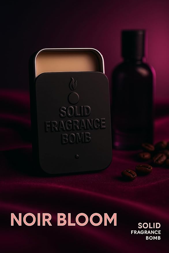 – Premium All-Natural Solid Cologne for Men & Women | Long-Lasting, TSA-Safe, Alcohol-Free, Halal, Handmade Travel Fragrance Balm (Noir Bloom)