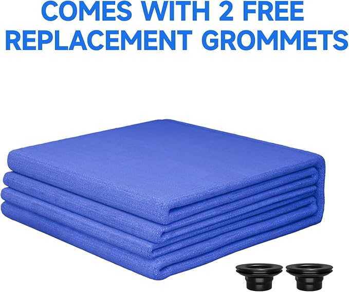 [Upgrade] 18ft/21ft/24ft Pool Cover for Above Ground Pools, 18 Feet Winter Round Swimming Pool Cover with 4 Foot Overlap Extra Thick 500D Cable & Heavy-Duty Winch 18 Foot Round Pool Covers